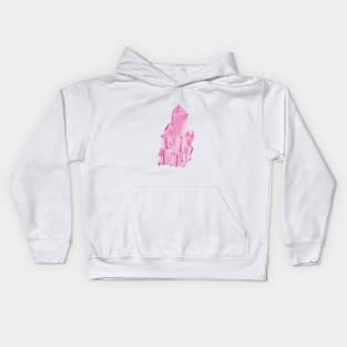 Rose Quartz Watercolor Kids Hoodie